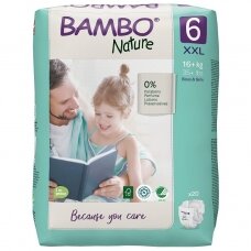 Sauskelnės vaikams BAMBO NATURE 6, 16+ kg